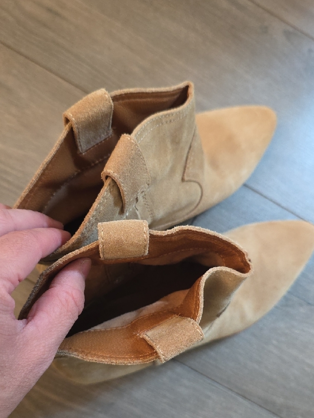 Lucky Brand Hadrya Tan Suede Ankle Boots - Picture 8 of 8